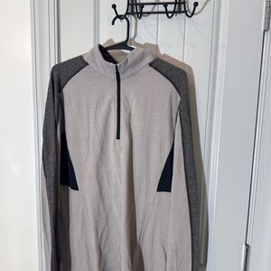 Lululemon Athletica Gray and Black Quarter-Zip Jacket